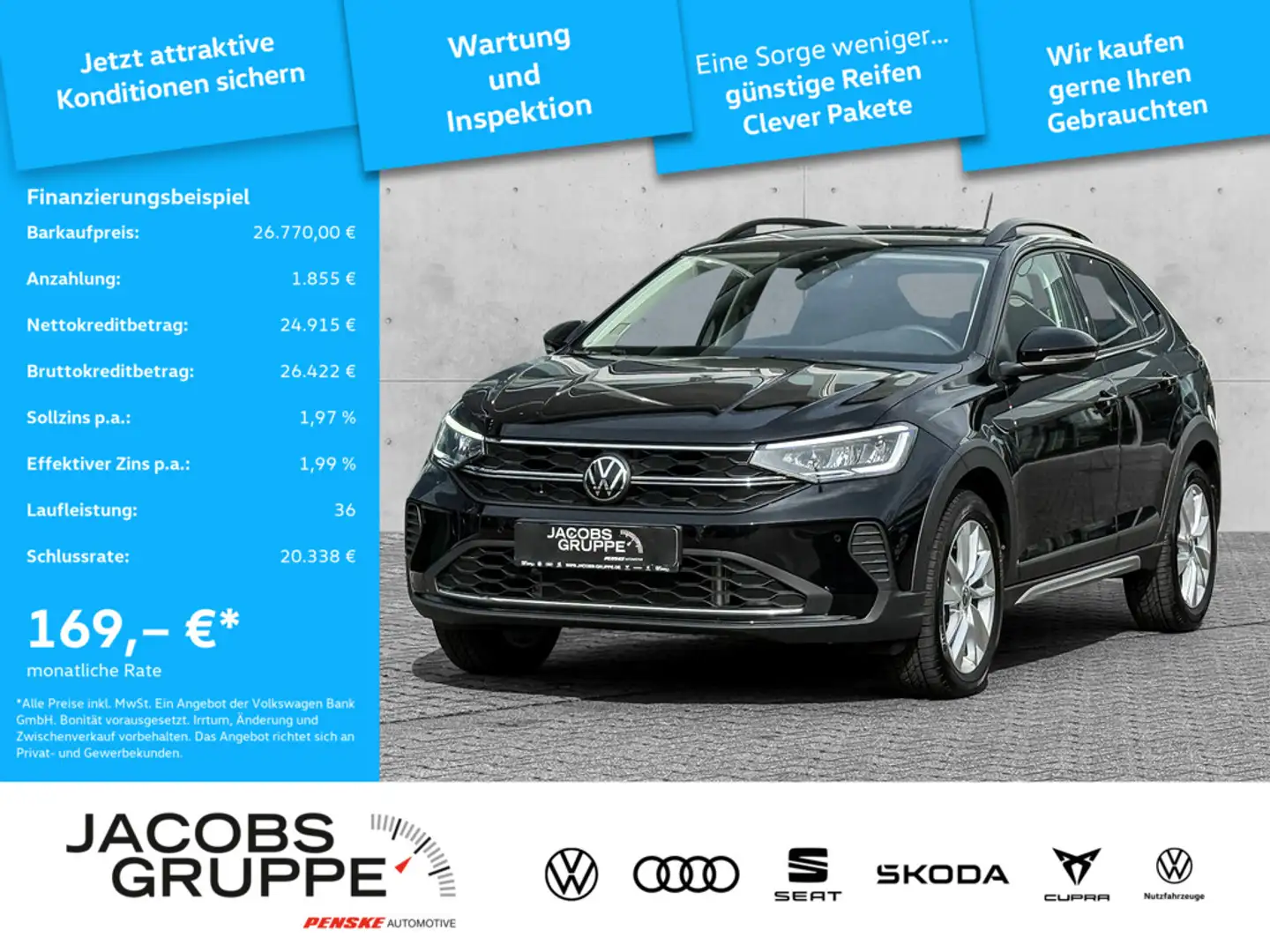 Volkswagen Taigo 1.0 TSI DSG Navi/Sitzheizung/LED/PDC Move Noir - 1