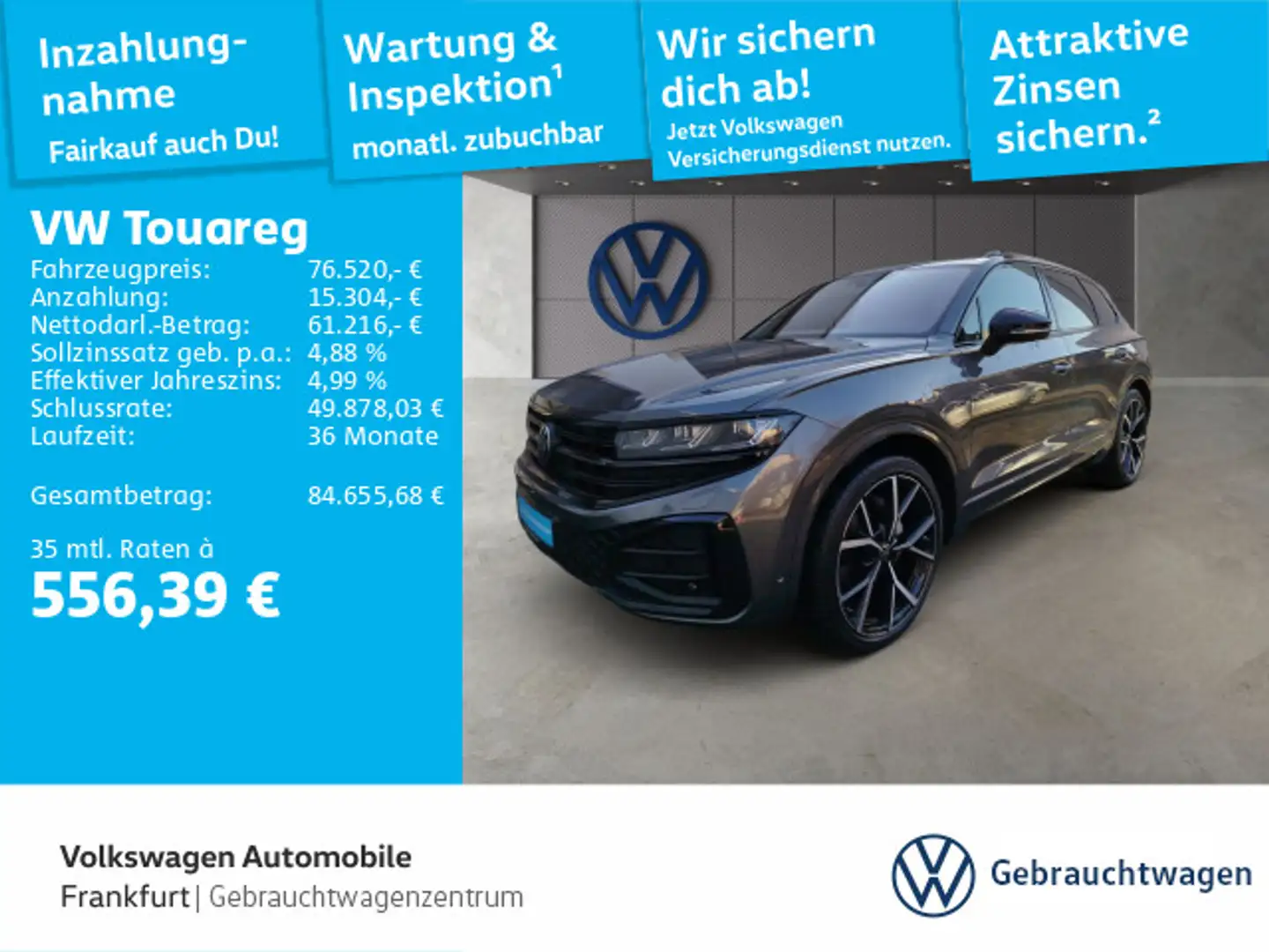 Volkswagen Touareg 3.0 V6 TDI R-Line Navi IQ.Light DAB+ Fro Grau - 1