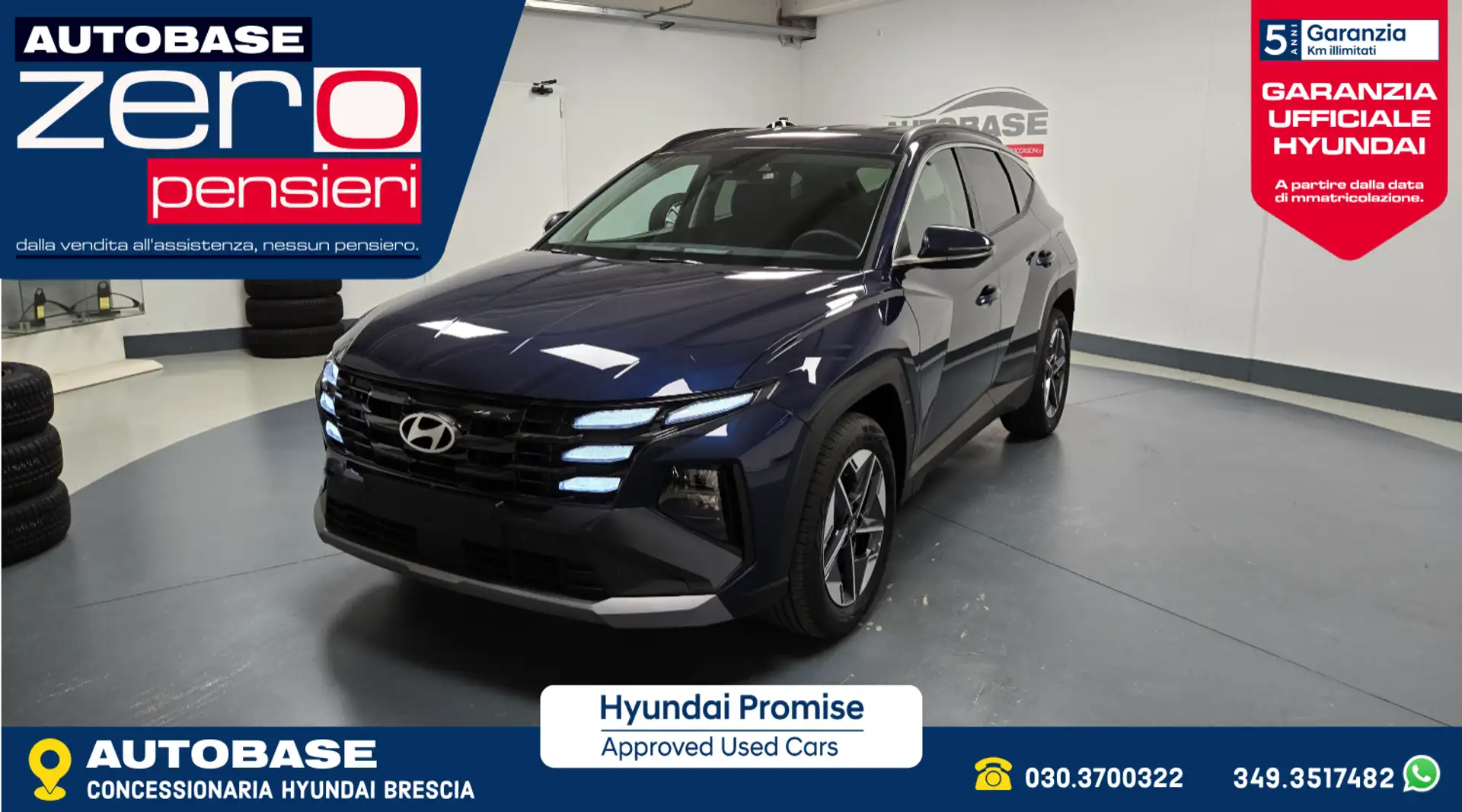Hyundai TUCSON 1.6 t-gdi 48V Business 2wd dct Bleu - 1