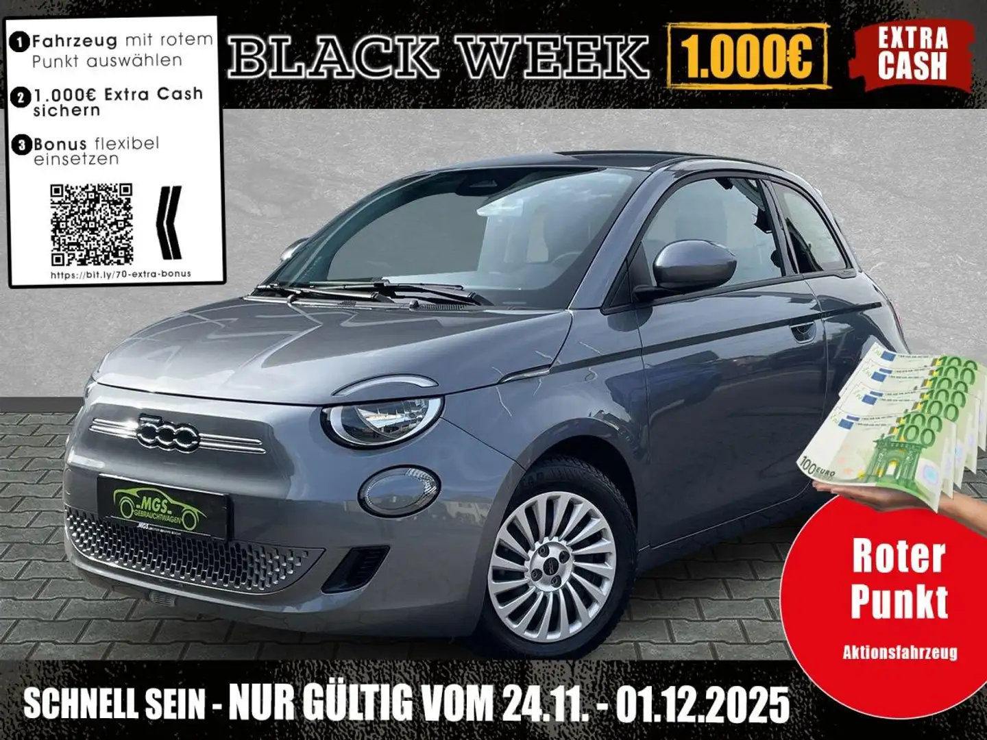 Fiat 500e Action KLIMA Grau - 1