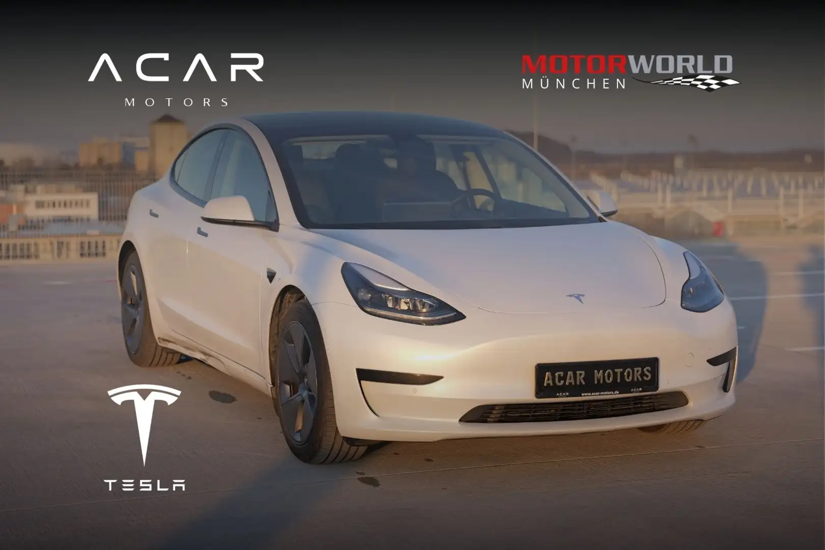 Tesla Model 3 *Stand + Reichweite*Panorama*Autopilot Weiß - 1