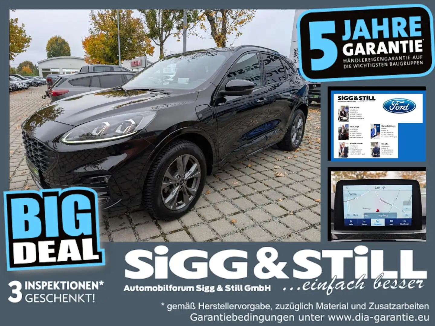 Ford Kuga 2.5 PHEV ST-Line X LED*ACC*HUD*B&O*NAV*SHZ*2xCAM Schwarz - 1