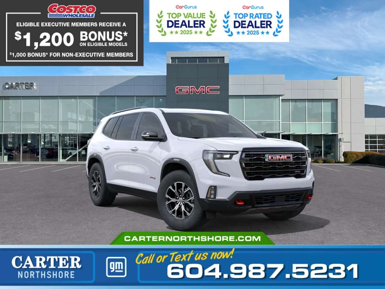 White 2026 GMC Acadia SUV / Crossover Four-Wheel Drive 8-Speed Automatic