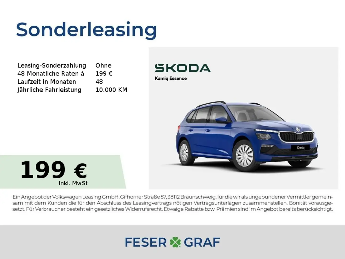 Skoda Kamiq Essence 1,0 TSI 85 kW *LED*KLIMA*TEMP*PDC* Blau - 1