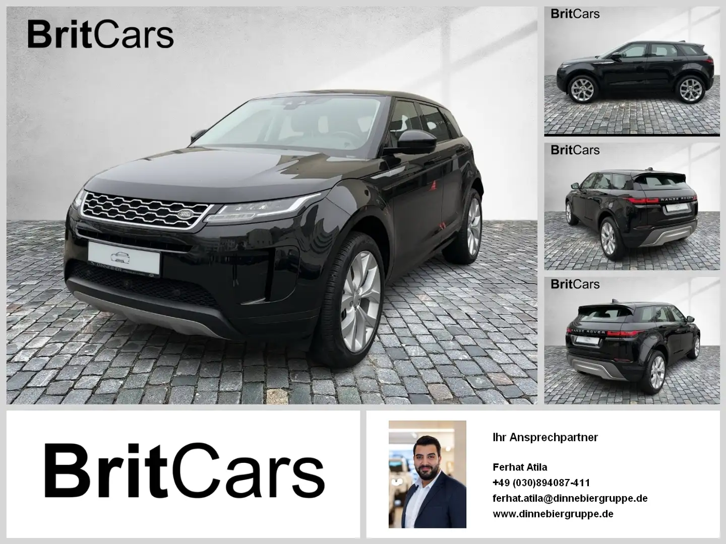 Land Rover Range Rover Evoque 1.5 P300e S 360 AHK Noir - 1