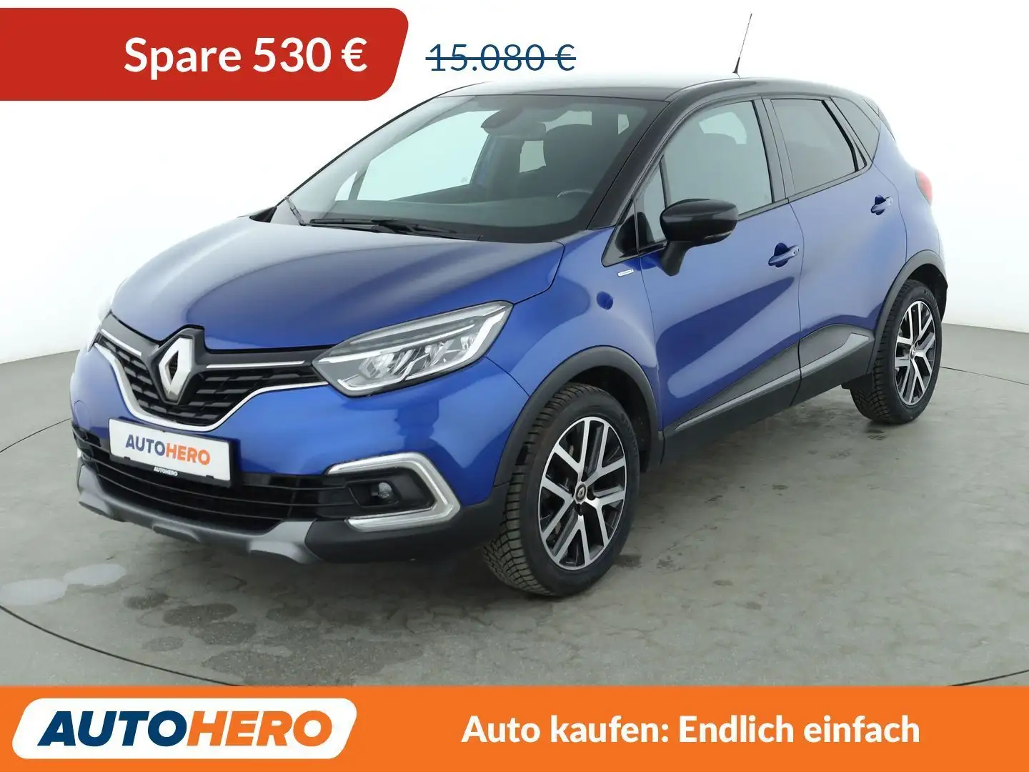 Renault Captur 1.3 TCe Version S Aut.*NAVI*TEMPO*CAM*PDC* Blau - 1