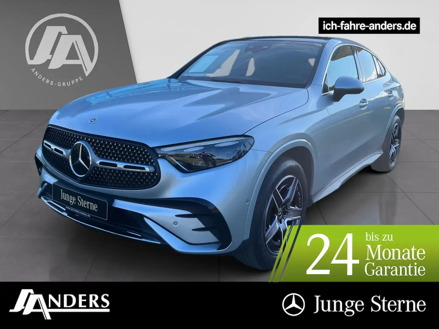 Mercedes-Benz GLC 300 d 4M Coupé AMG+TECHNIK+Distr+Pano+AHK+36 Silber - 1