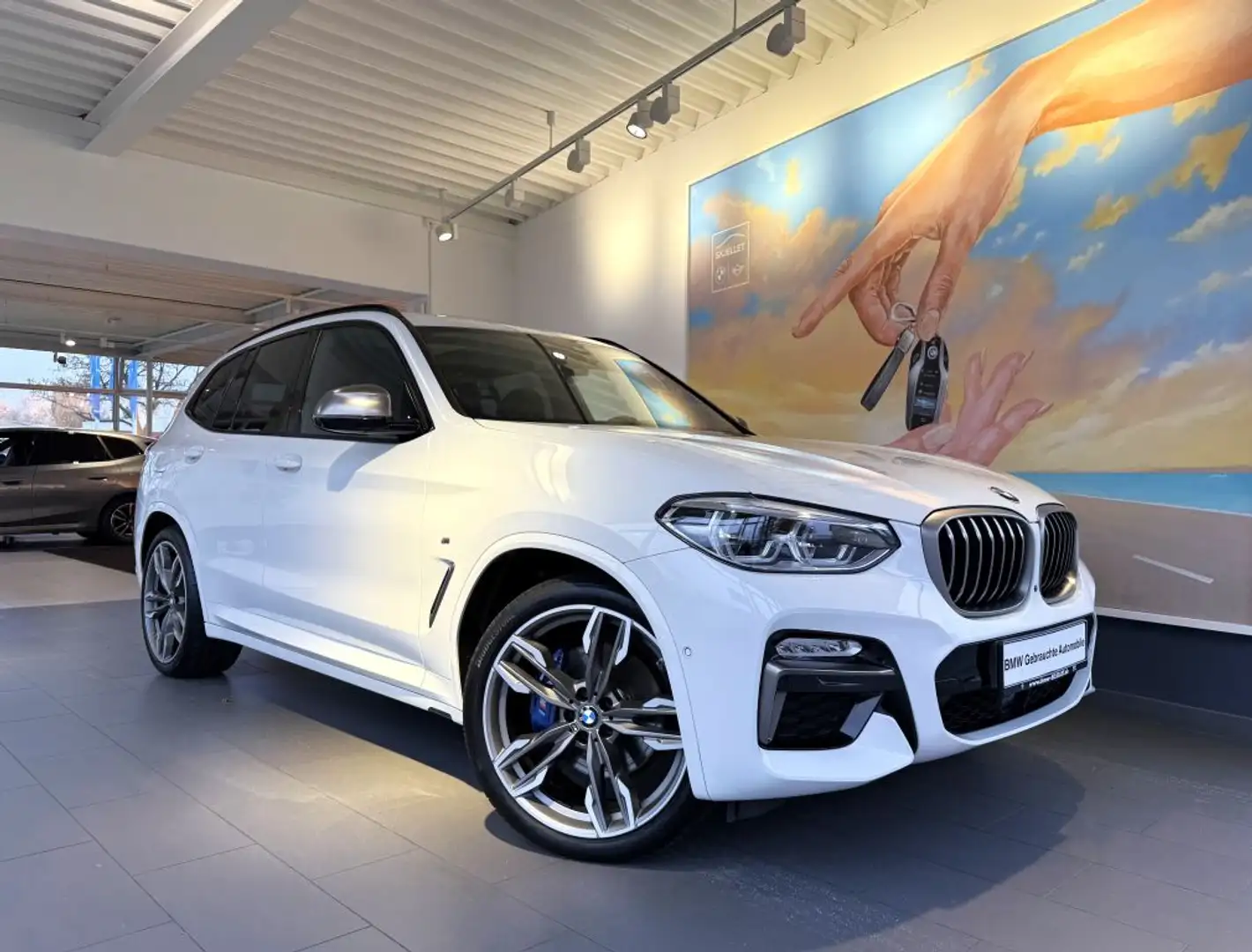 BMW X3 M40d PANO+ACC+HUD+AHK+STANDH+KOMF+HARM+DAB+AL Weiß - 2