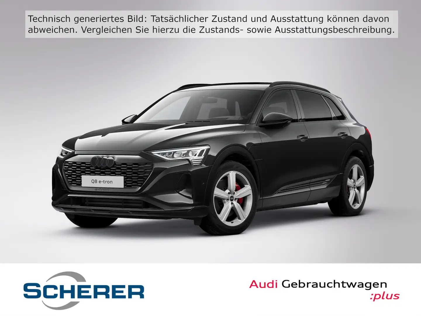 Audi Q8 e-tron 55 advanced quattro PANO AHK HUD B&O Schwarz - 1