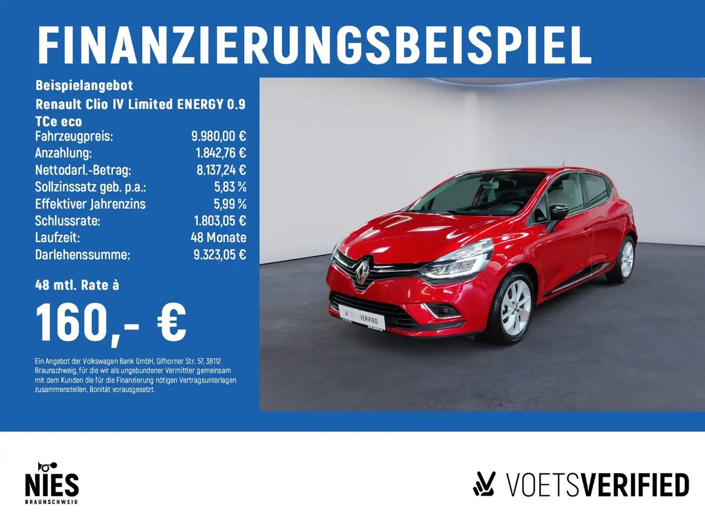 Renault Clio IV Limited ENERGY 0.9 TCe eco LED+NAVI+DAB Rot - 2