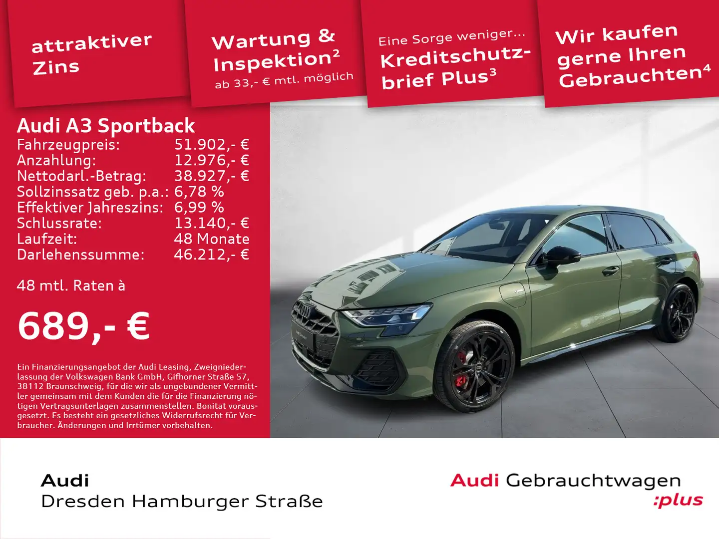 Audi A3 S line 45 TFSI e 200(2 72) kW(PS) S Vert - 1