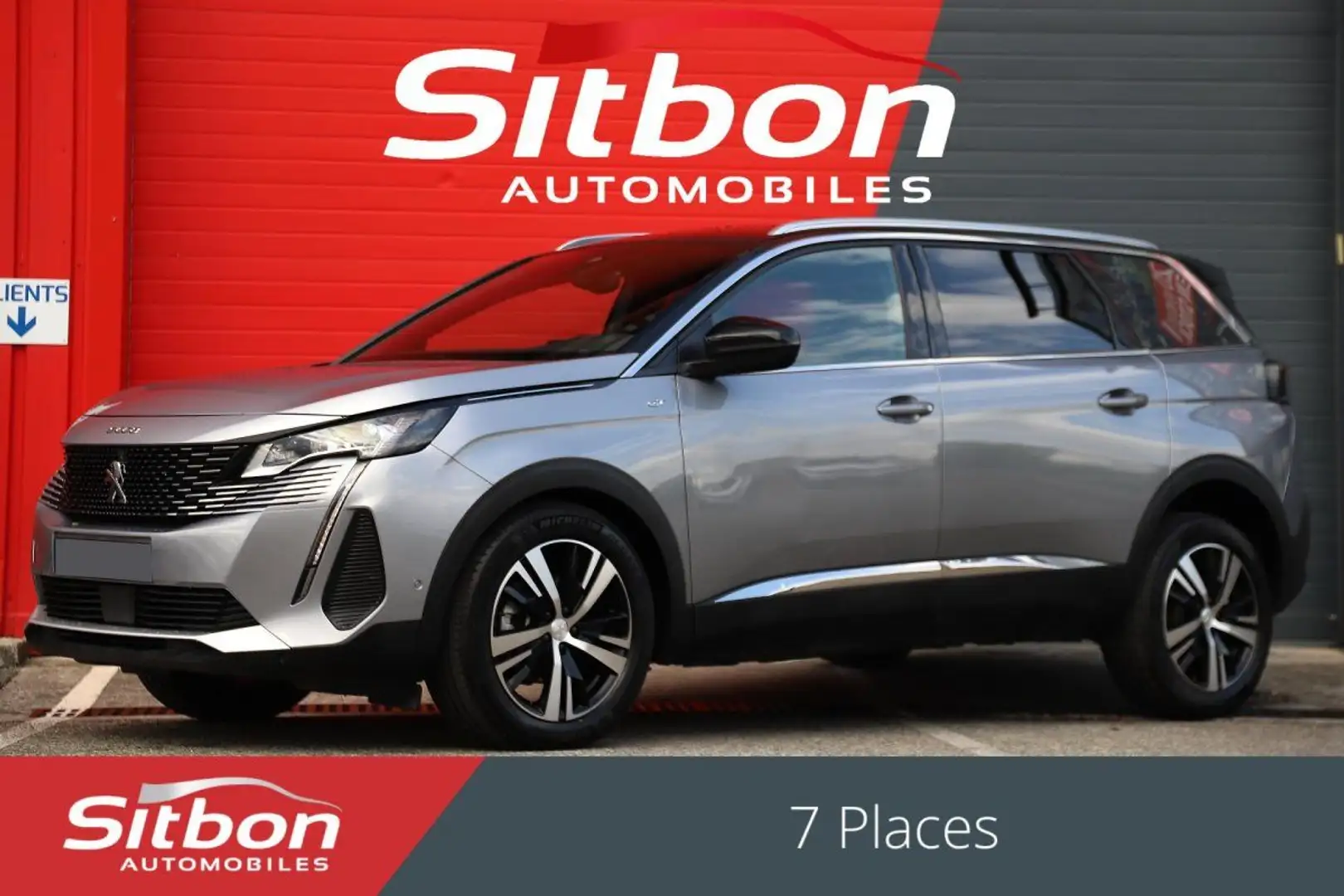 Peugeot 5008 1.2i Hybrid 136 e-DCS6 GT CHAINE SON FOCAL SIEGES CHAUFFANT Gris - 1