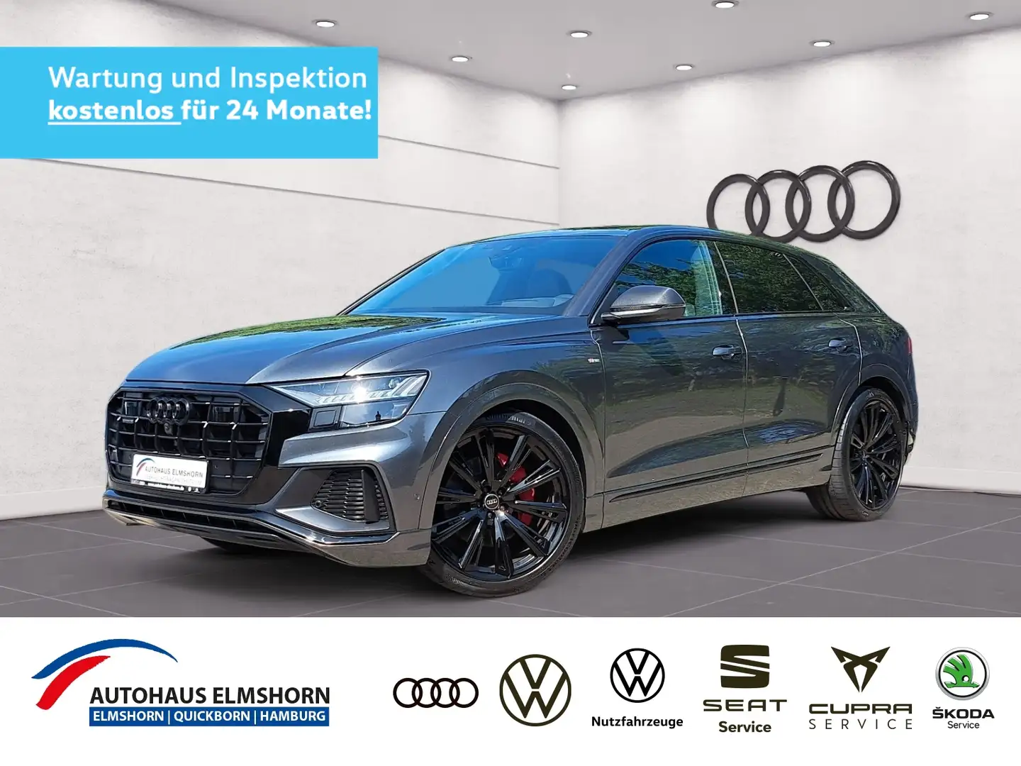 Audi Q8 competition plus 50 TDI quattro tiptr.  PANO AHK Grau - 1