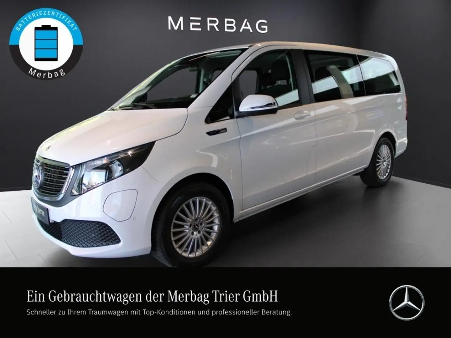 Mercedes-Benz EQV 300 Lang *Nav RFK 8-Sitzer Sitzh DAB Tot PDC Blanc - 1