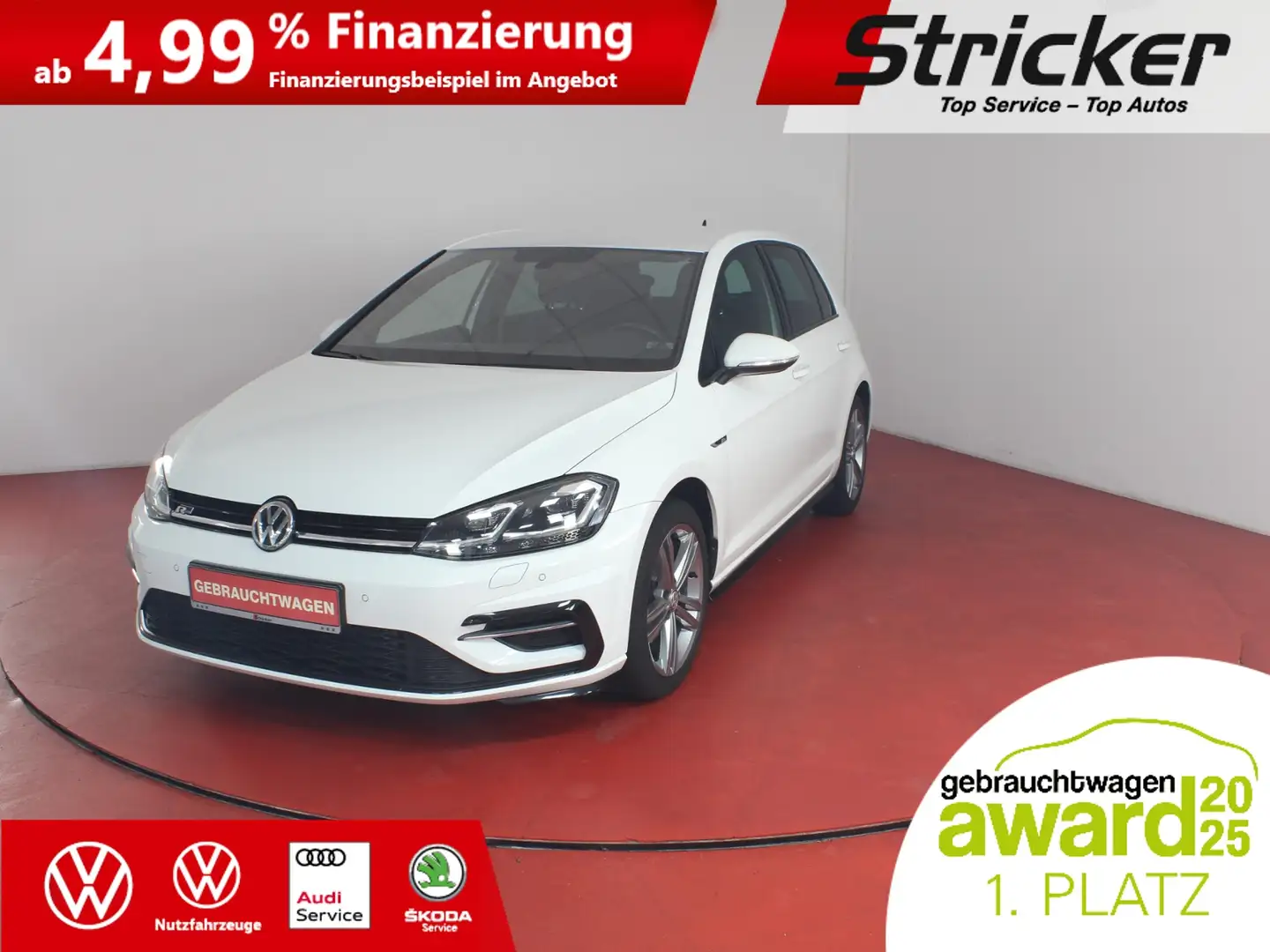 Volkswagen Golf R-Line 2.0 TDI DSG 237,-ohne Anzahlung Navi Einpa Weiß - 1