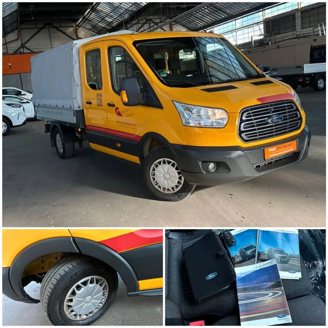 Ford Transit Pritsche 7 Sitze L3 Doppelkabine TÜV27 Gelb - 1
