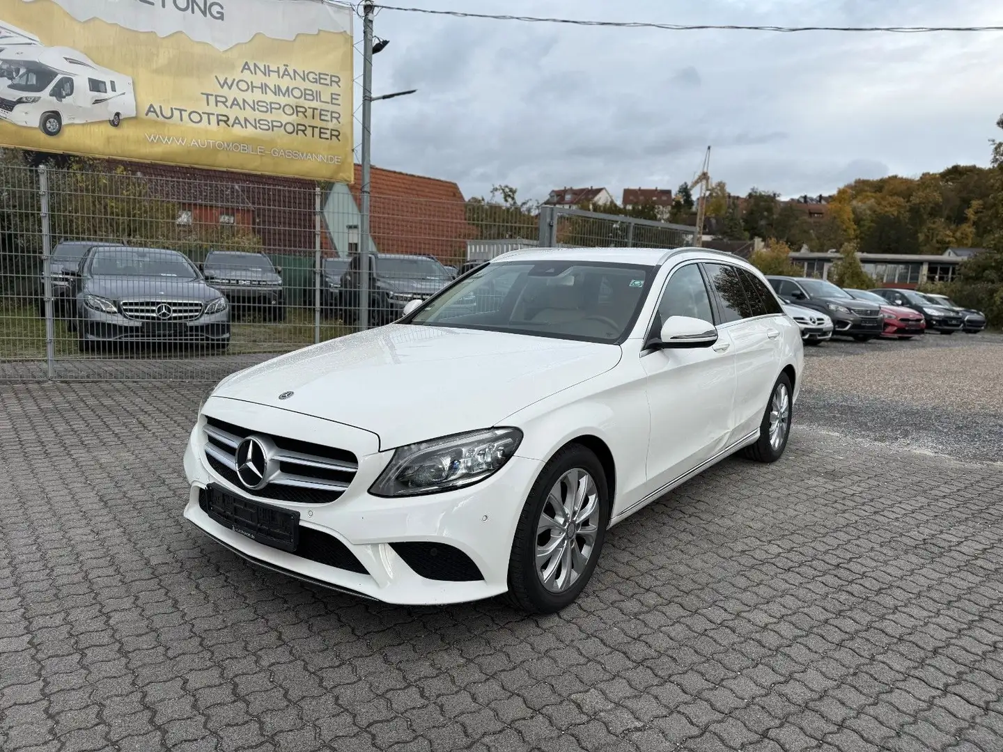 Mercedes-Benz C 220 d Full-LED Navi T-Leder Automatik Klima RFK Weiß - 1