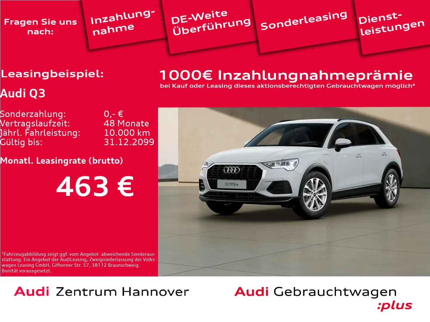 Audi Q3 45 TFSI e Weiß - 1