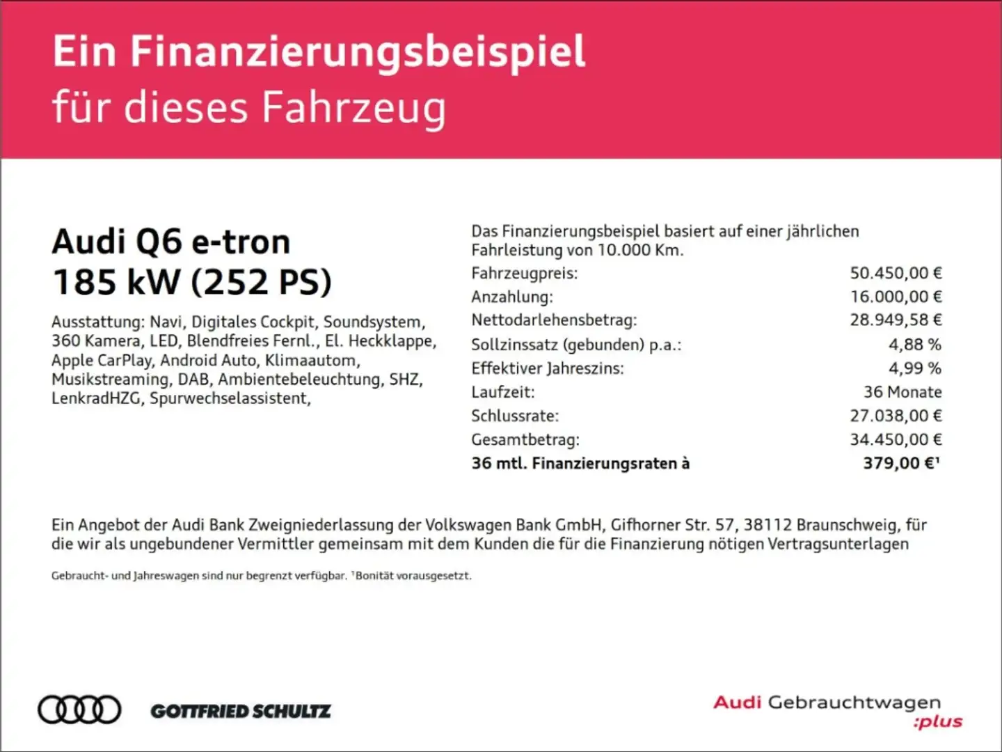 Audi Q6 e-tron ACC MATRIX VIRTUAL SHZ KEYLESS Schwarz - 2