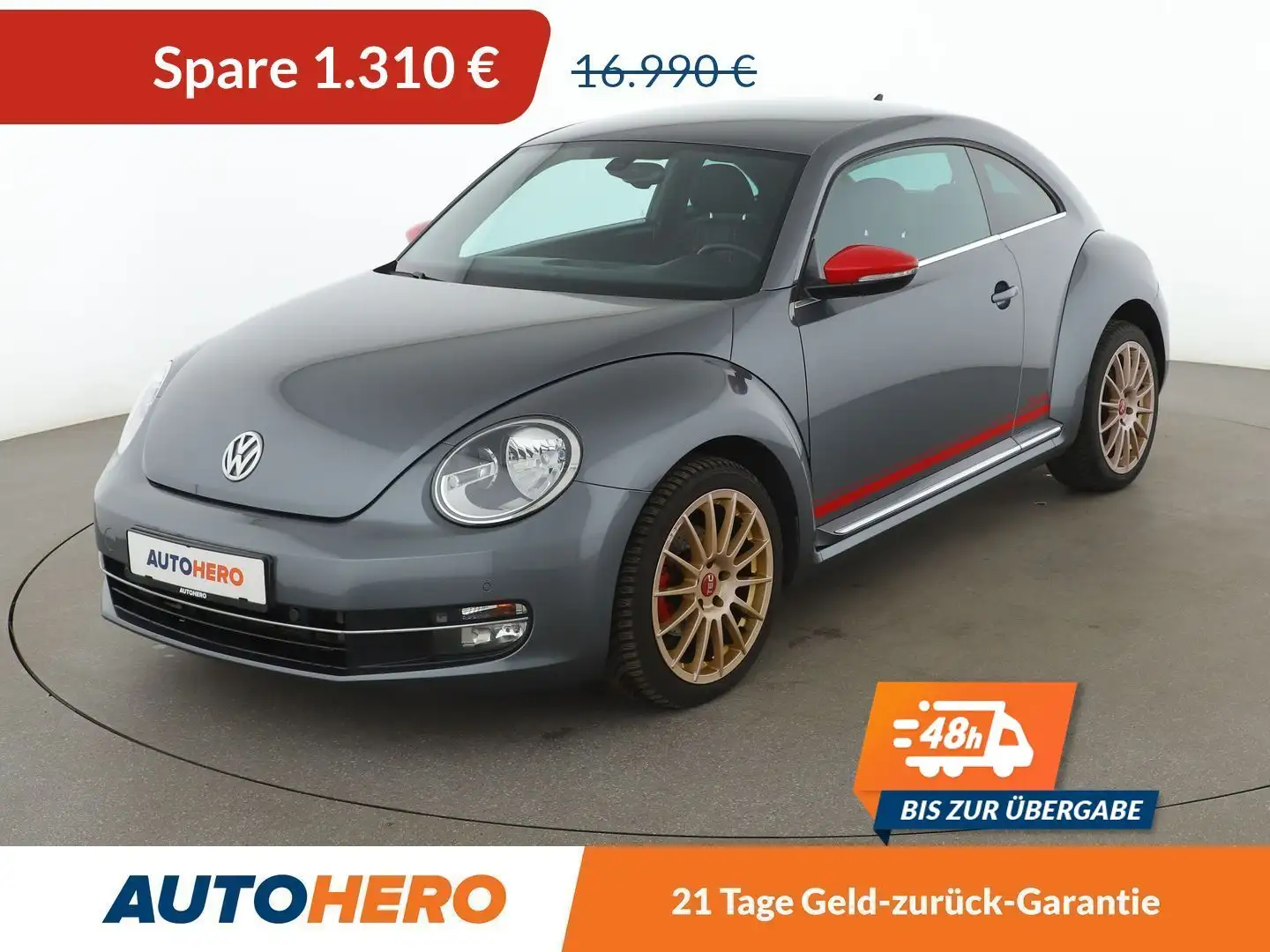 Volkswagen Beetle 2.0 TDI Club BMT Aut.*NAVI*TEMPO*PDC*SHZ* Gris - 1