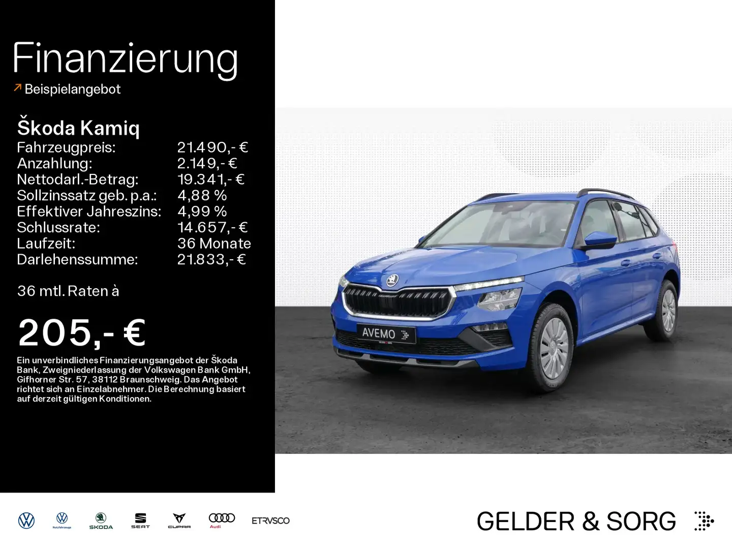 Skoda Kamiq Essence 1.0 TSI LED*SHZ*SmartLink*virtuel Blau - 1