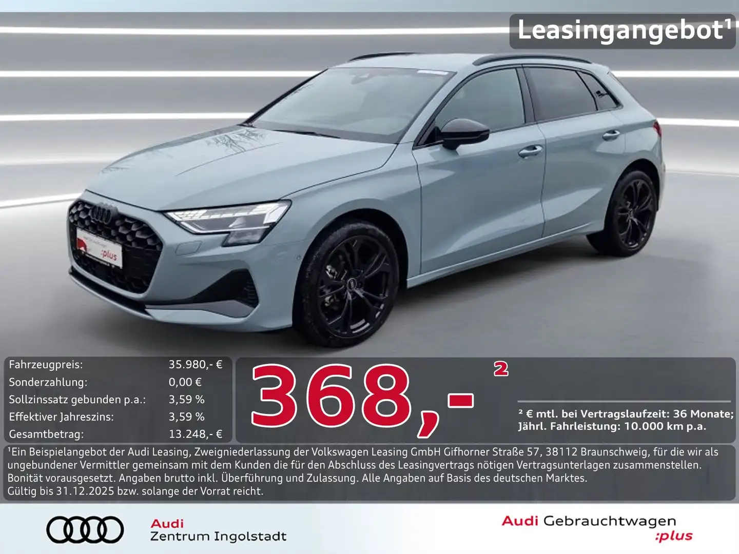 Audi A3 Sportback 30 TFSI S line NAVI+ AHK LED 18" ACC Adv Grau - 1