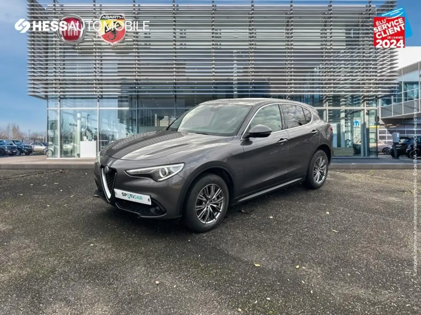 Alfa Romeo Stelvio 2.2 DIESEL 180CH LUSSO Q4 AT8 Gris - 1