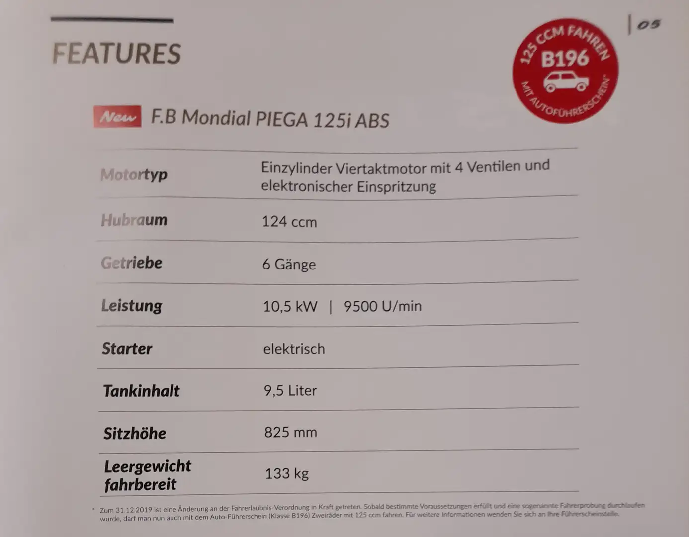 Mondial Piega 125i ABS Schwarz - 2