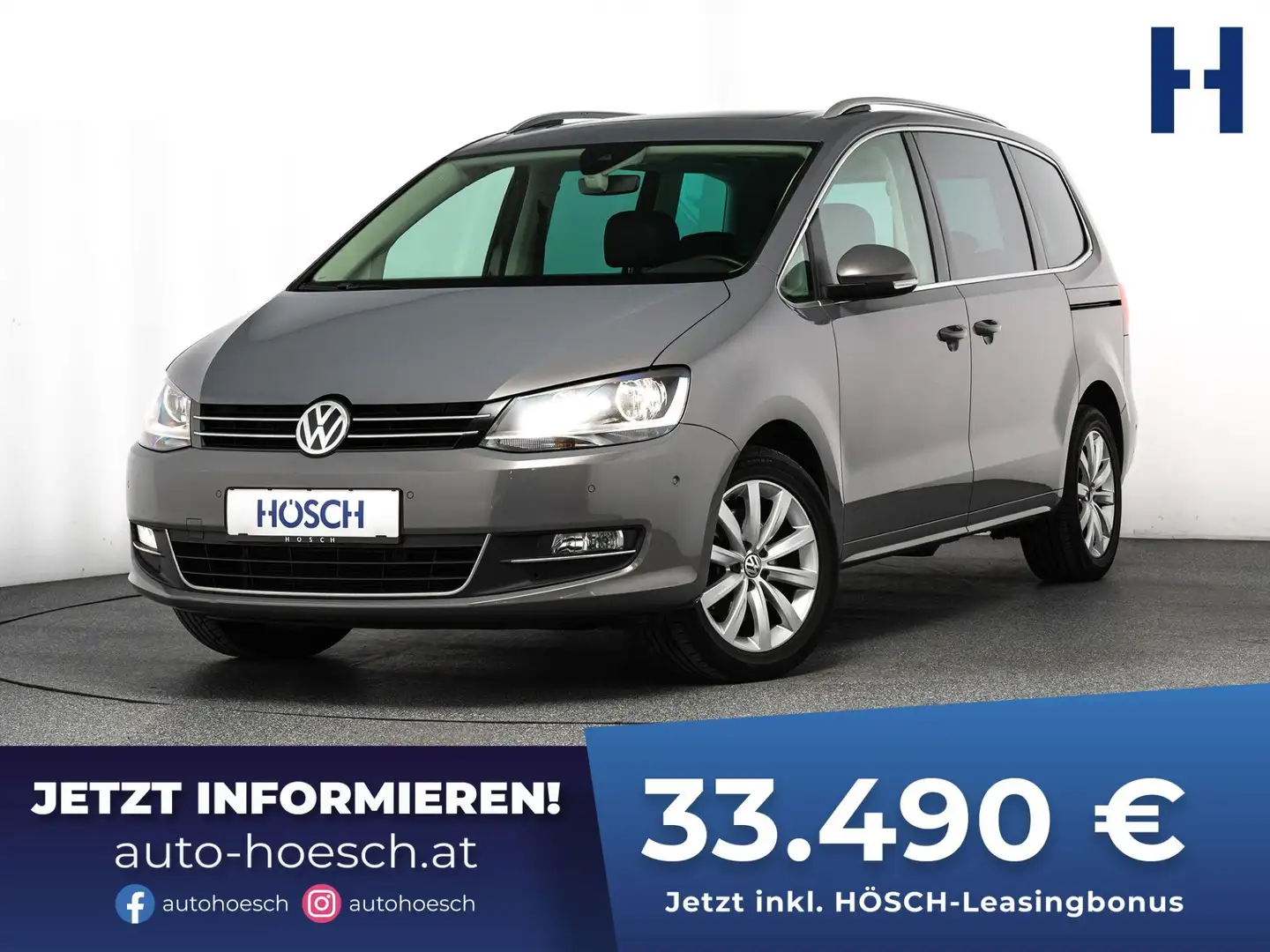 Volkswagen Sharan TSI Highline 7-SITZE ACC PANO LEDER R-KAM MEMORY Grau - 1
