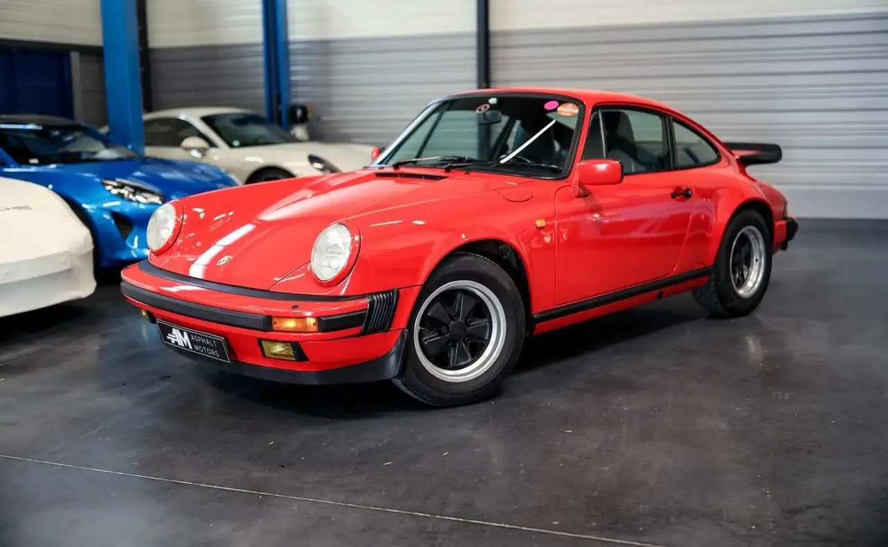 Porsche 911 3.2L G50 – 231 cv Boîte manuelle 17 000 km 1ère peinture 3ème main Française Rouge Indien Entretien à jour, foto 2