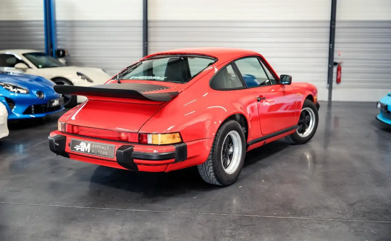 Porsche 911 3.2L G50 – 231 cv Boîte manuelle 17 000 km 1ère peinture 3ème main Française Rouge Indien Entretien à jour, foto 4