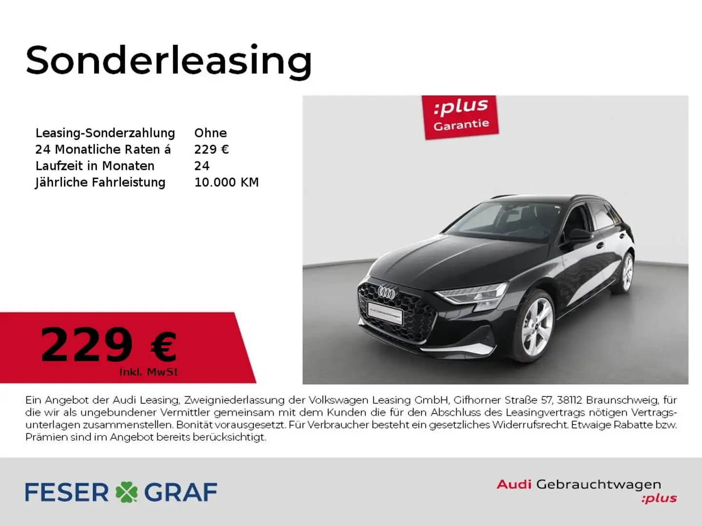 Audi A3 30 TFSI /LED/Navi+/ACC/HuD/SONOS/Kamera Noir - 1