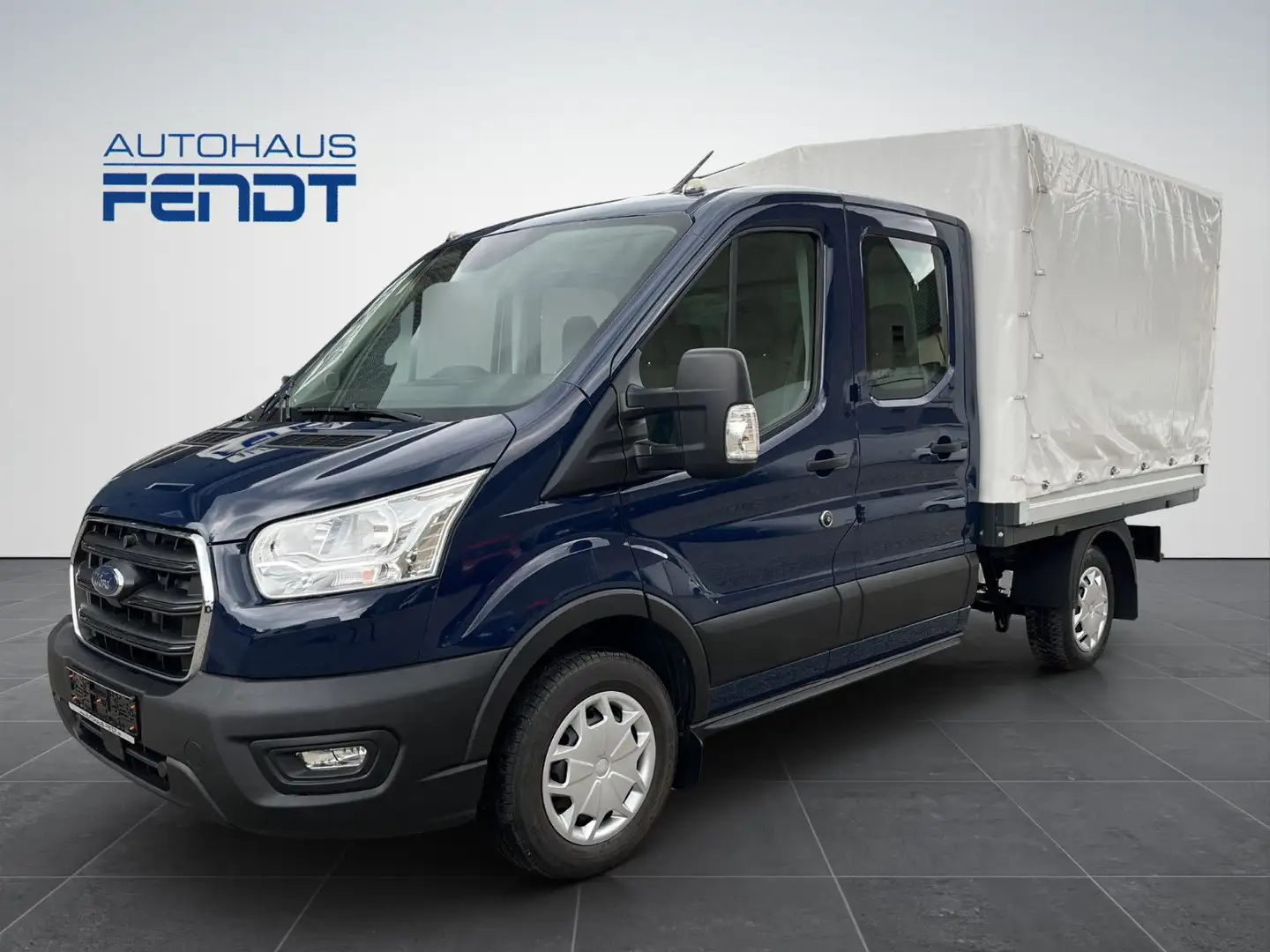 Ford Transit Pritsche 310L2 DokaAHKSitzh.6AirbagPlane Blau - 1
