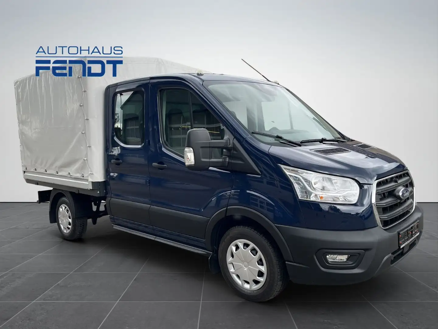 Ford Transit Pritsche 310L2 DokaAHKSitzh.6AirbagPlane Blau - 2