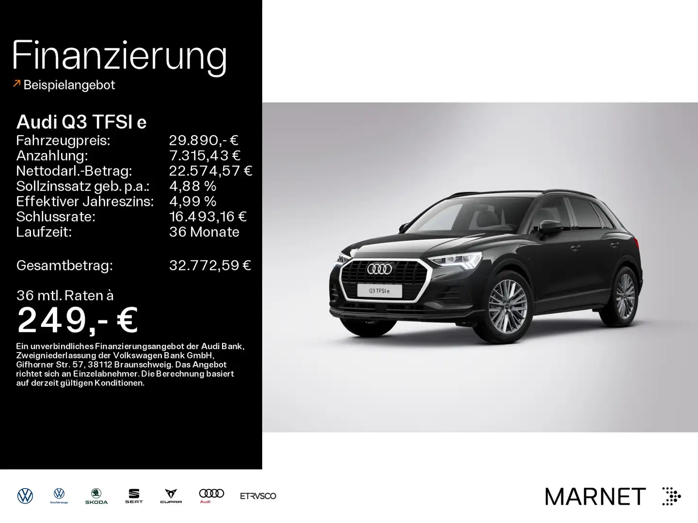 Audi Q3 45 S line*Navi*LED*Alu*PDC*Virtual Coc Nero - 1
