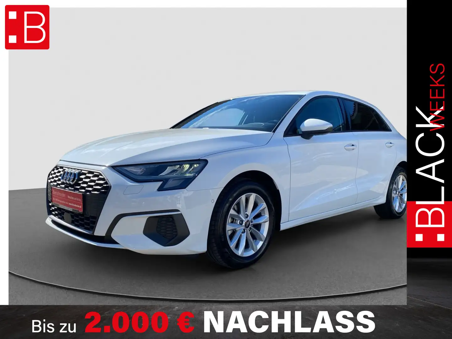 Audi A3 30 TFSI AHK NAVI PDC SHZ VC Weiß - 1