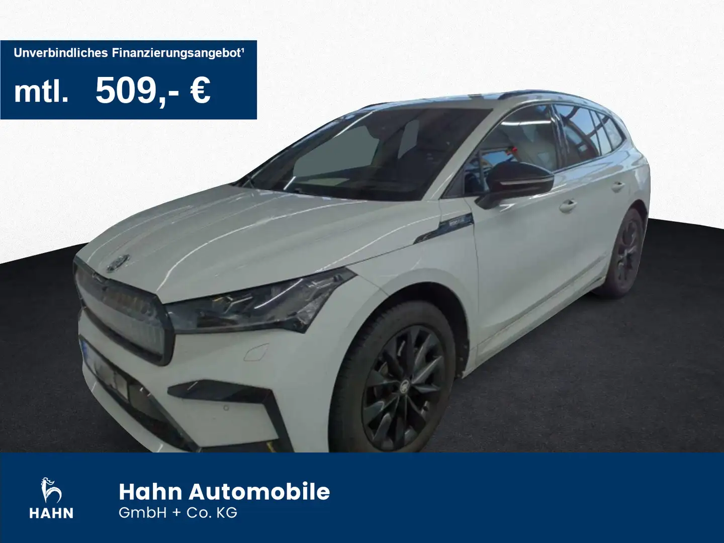 Skoda Enyaq iV 80 Sportline AHK Wärmep HUD Pano ACC Ca Weiß - 1