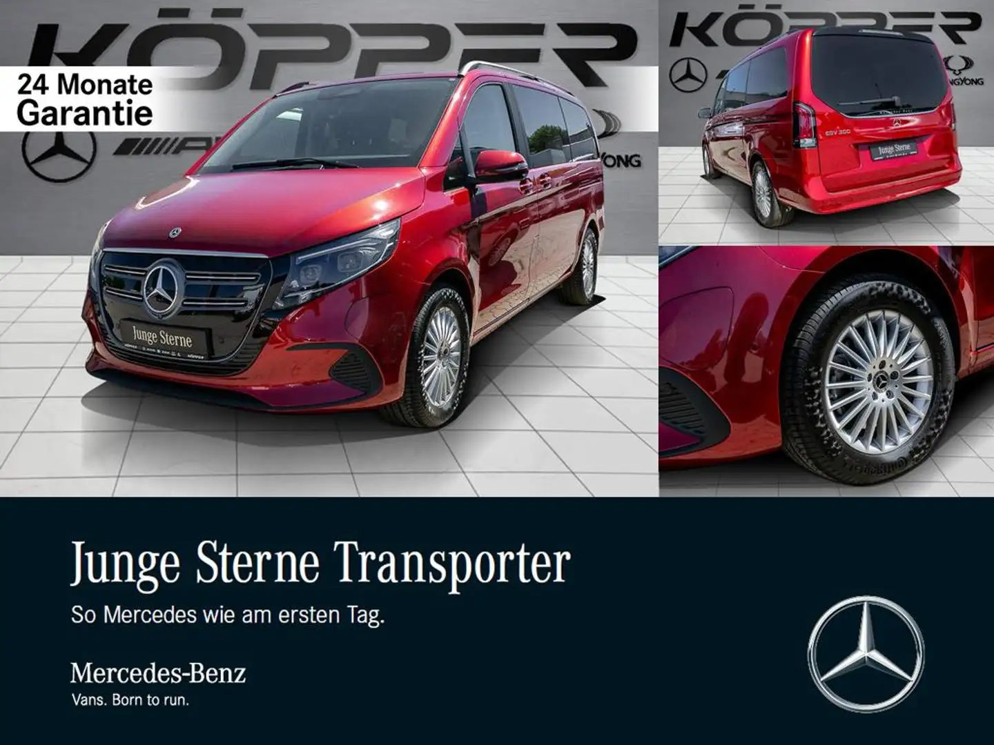 Mercedes-Benz EQV 300 L 6-S neues Modell Distronic Red-Edition Rouge - 1