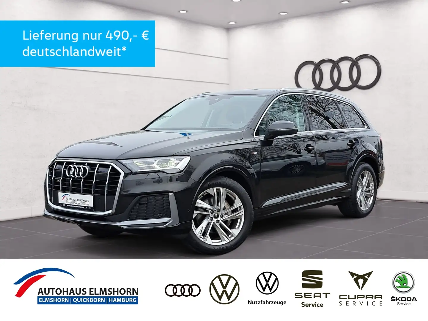 Audi Q7 S line 50 TDI quattro tiptr. STANDHEIZ HEAD 4xKAM Negru - 1