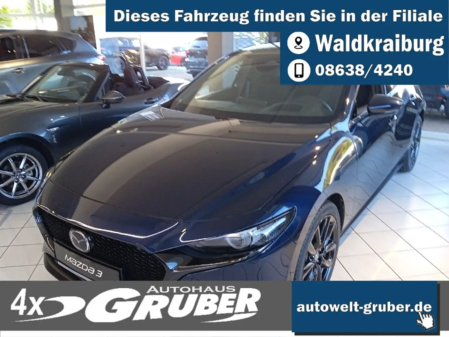 Mazda 3 2.0L e-SKYACTIV X 186ps Automatik Exclusive Bleu - 1