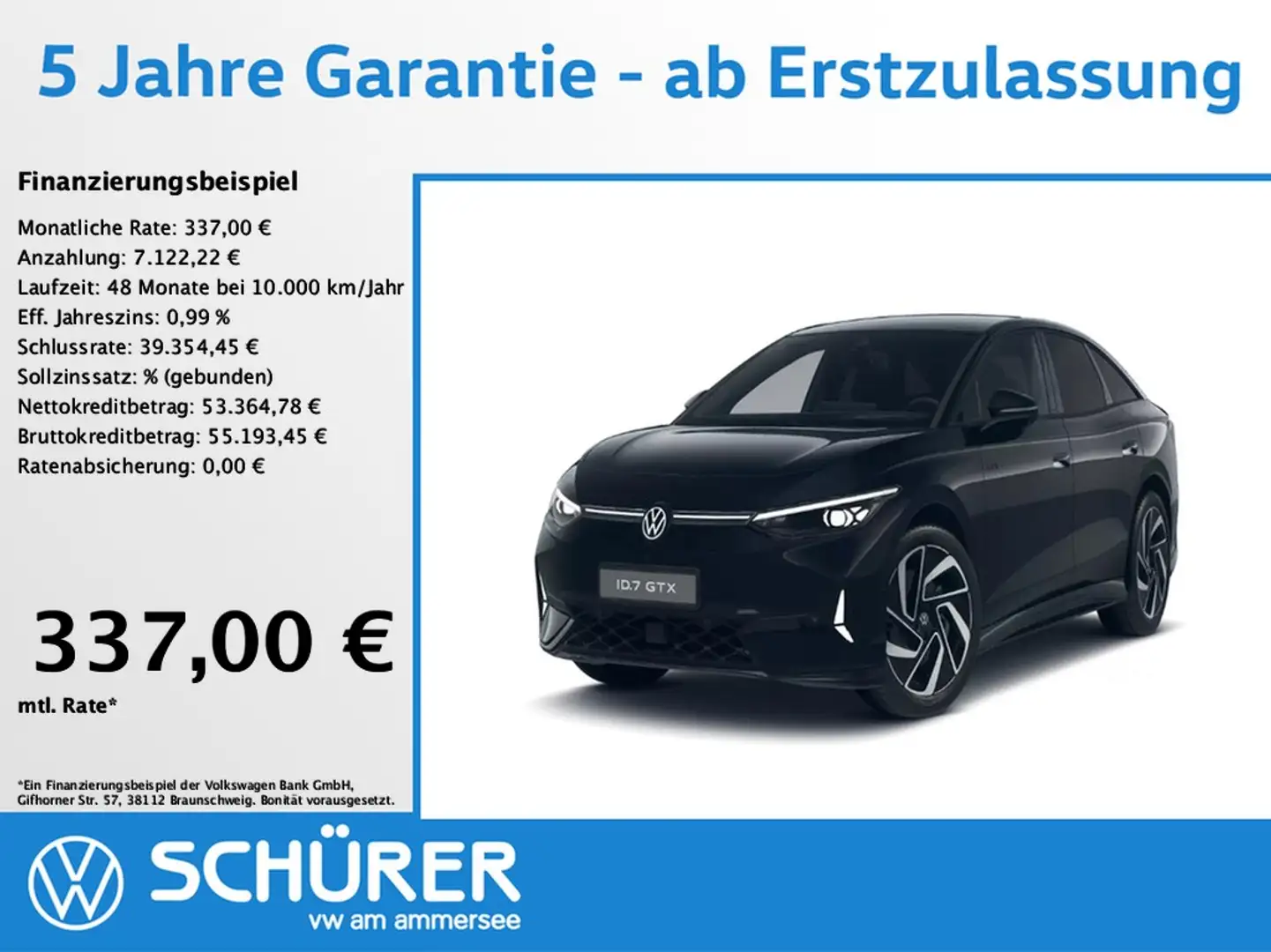 Volkswagen ID.7 GTX Wärmepumpe AHK 360° DCC HKardon Keyless Negru - 1