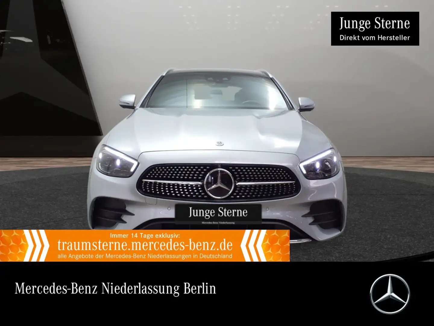 Mercedes-Benz E 300 de T AMG+PANO+360+AHK+MULTIBEAM+FAHRASS+9G Silber - 1