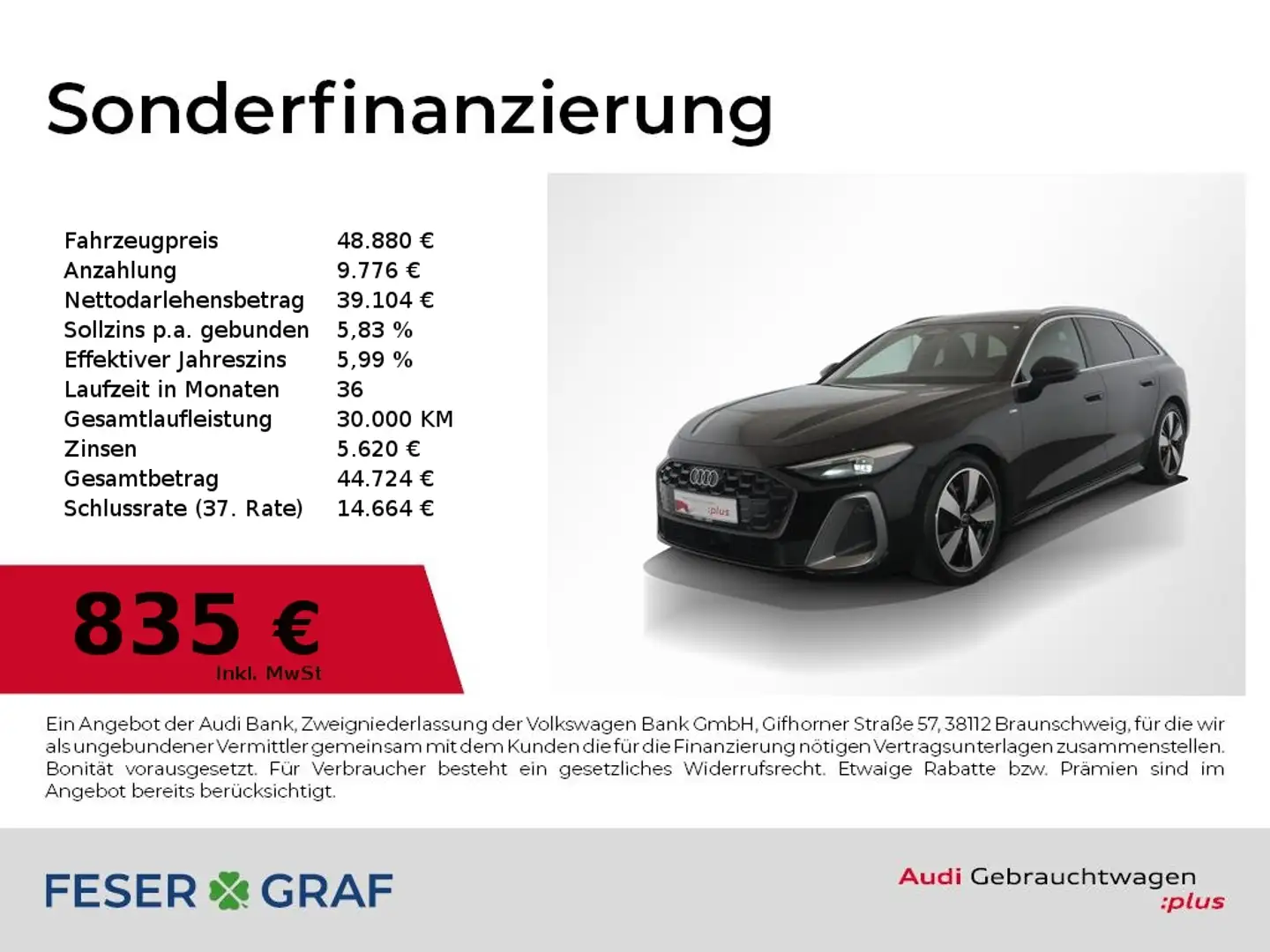 Audi A5 Avant 2.0 TFSI S line S tronic PANO / ACC / Kamera Schwarz - 1
