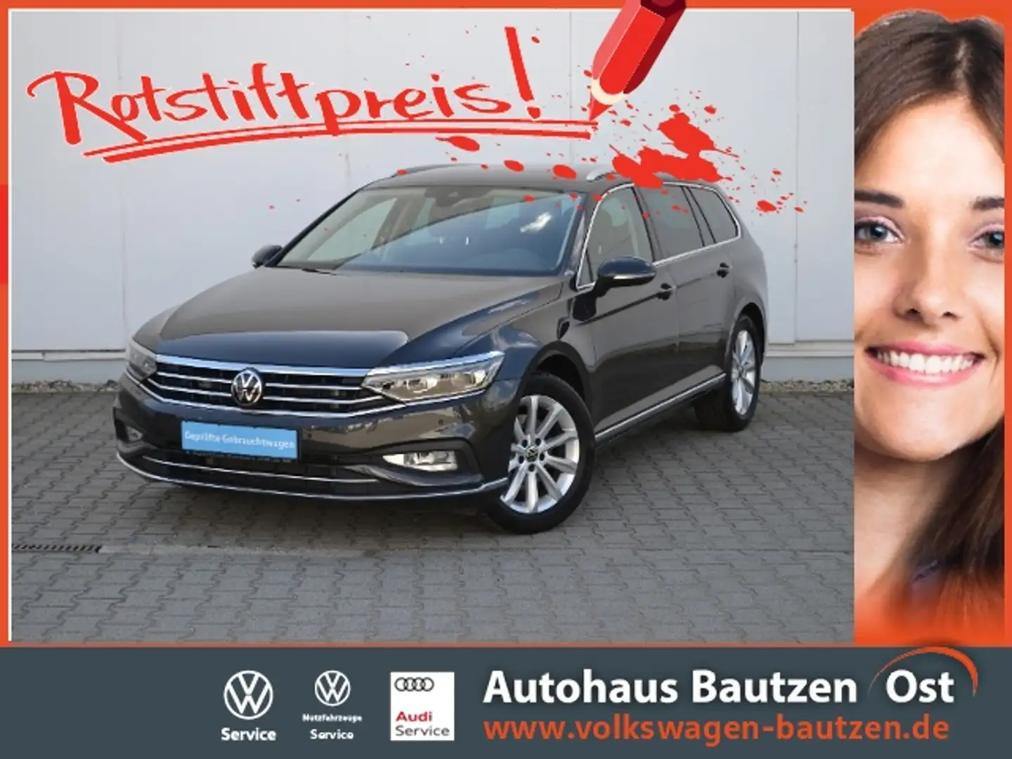 Volkswagen Passat Variant 2.0 TDI DSG Elegance AHK/MATRIX/NAVI+VZE/RFK/ACC/ Grau - 1