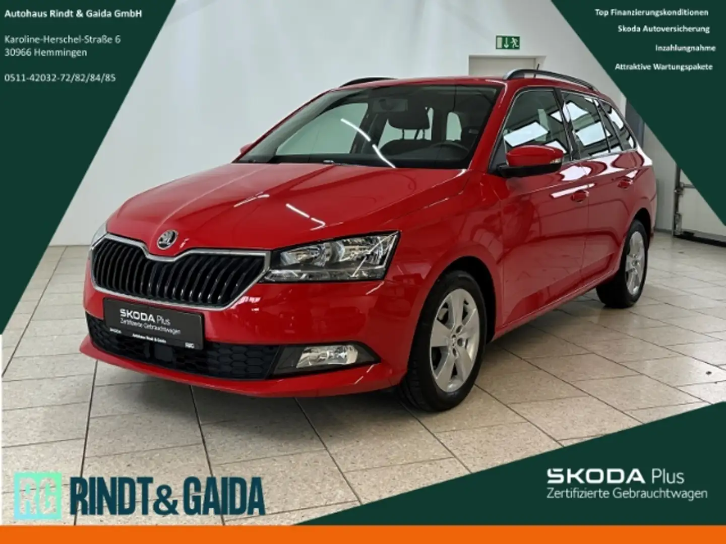Skoda Fabia 1.0 TSI Combi Ambition Navi SHZ AHK PDC Klima Frei Rot - 1