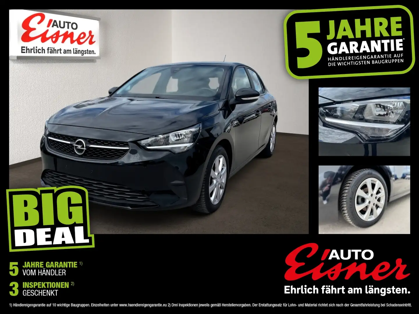 Opel Corsa EDITION 1.2 Top Preis! Schwarz - 1