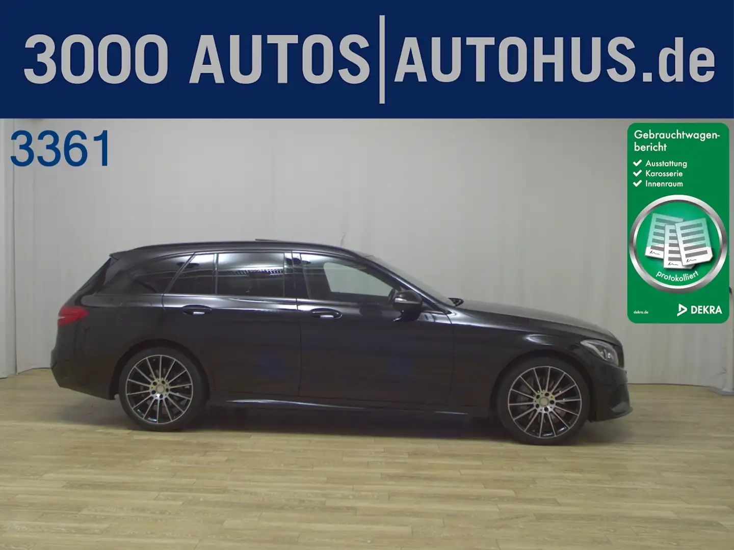 Mercedes-Benz C 400 T 4M AMG Line COMAND LED Pano HuD Burm. Noir - 1