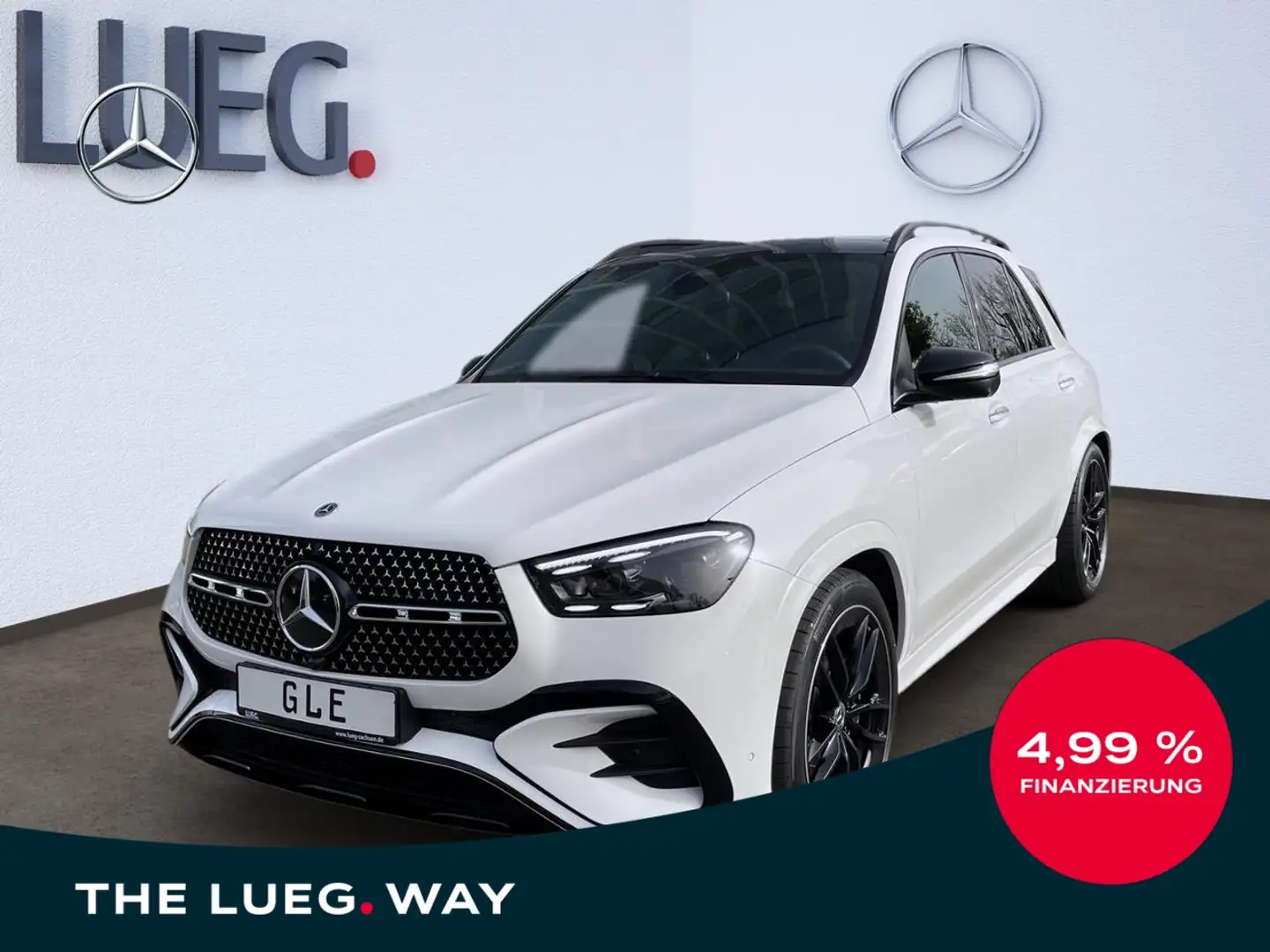 Mercedes-Benz GLE 450 d 4Matic AMG+DISTRONIC+PANODACH+HUD+AHK Weiß - 1