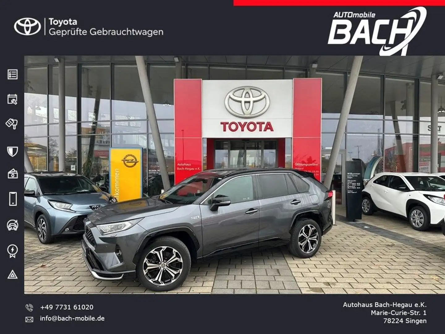 Toyota RAV 4 4 Plug-in Hybrid 4x4, LEDER, 360°,HUD,AHK,JBL Grau - 1