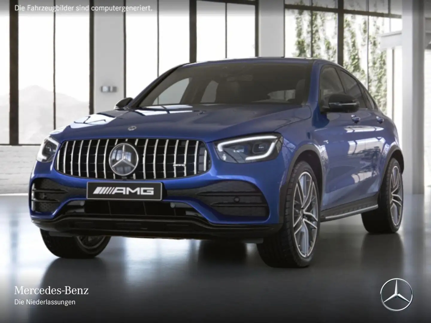 Mercedes-Benz GLC 43 AMG GLC 43 Coupé 4M AMG+NIGHT+360+AHK+MULTIBEAM+STHZG Blau - 2